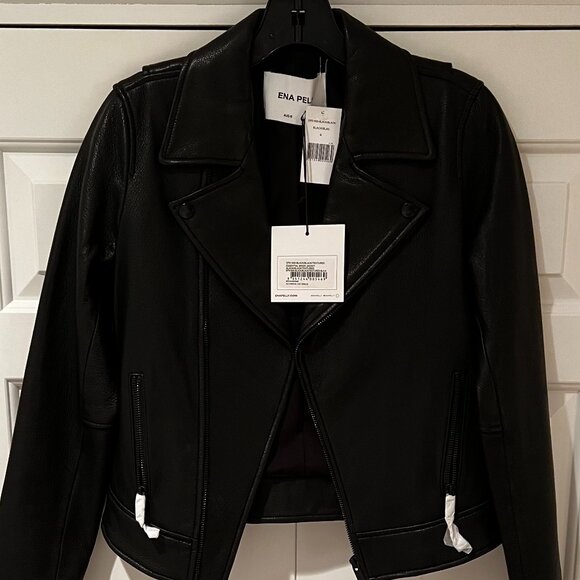 Ena Pelly NWT Leather Biker Motorcycle Jacket - Picture 3 of 6